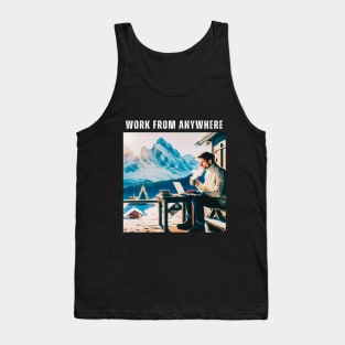 Work From Anywhere - Mountains and Snow Tank Top